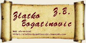 Zlatko Bogatinović vizit kartica